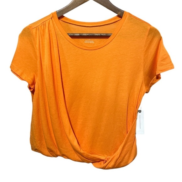 NWT - Anthropologie Draped Tee - Orange - Size Small - Picture 3 of 6